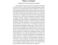What is a Fiction?