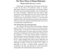 The Three Theses of Jürgen Habermas ...