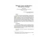 Philosophy as Science and Philosophy ...