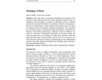 Ontology of Data