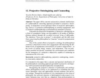 Projective Ontologizing and Counseling..