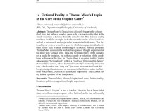Fictional Realityin Thomas More's Utopia